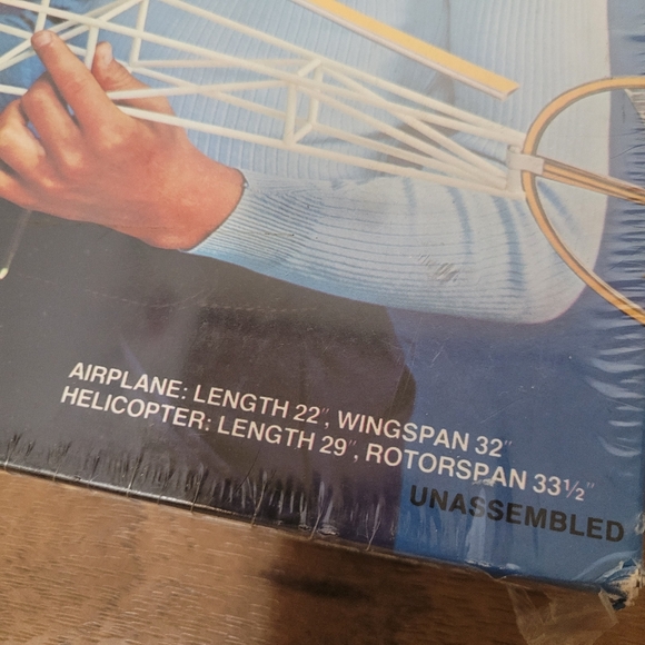Nib! Vintage Mammoth Models Straw Craft Airplane & Helicopter 1976 Sealed - Picture 3 of 6